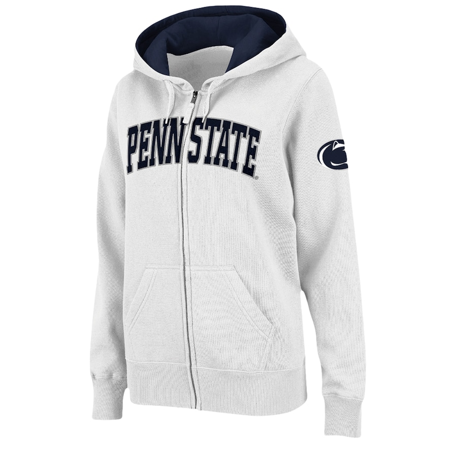 Penn State Nittany Lions Stadium Athletic Women's Arched Name Full-Zip Hoodie - White