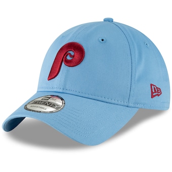 Philadelphia Phillies New Era Throwback Fashion Core Classic 9TWENTY Adjustable Hat - Light Blue