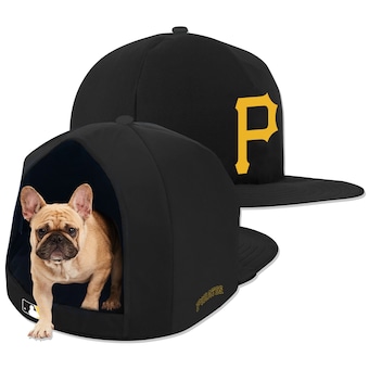Pittsburgh Pirates Plush Pet Nap Cap Dog Bed - Black