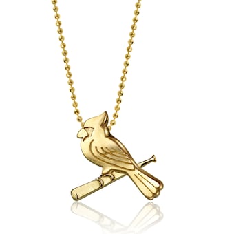 St. Louis Cardinals Alex Woo Women's 16" Little Bird Logo 14k Yellow Gold Necklace