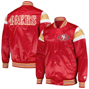 San Francisco 49ers Starter Satin Full-Snap Varsity Jacket - Scarlet