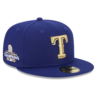  Texas Rangers New Era 2024 Gold Collection 59FIFTY Fitted Hat - Royal