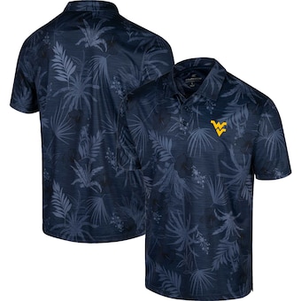 West Virginia Mountaineers Colosseum Palms Team Polo - Navy