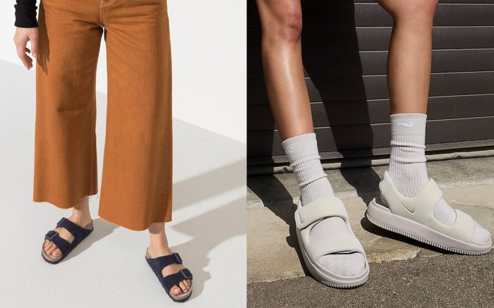 Two pairs of the most comfortable walking sandals from Birkenstock and Nike