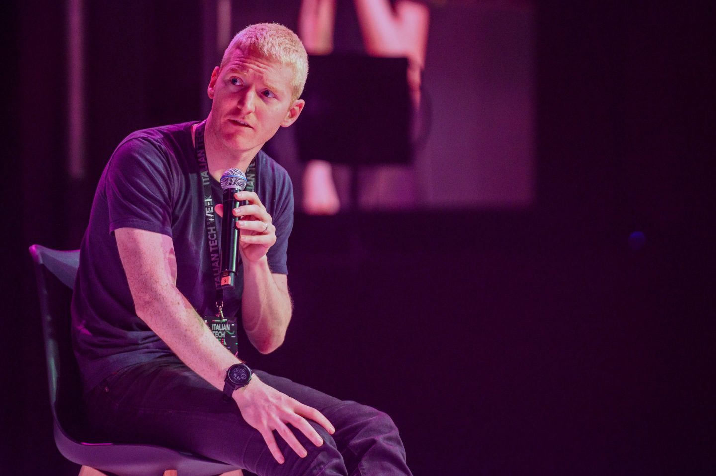 Patrick Collison, chief executive officer of Stripe Inc., speaks at the Italian Tech Week forum in Turin, Italy.
