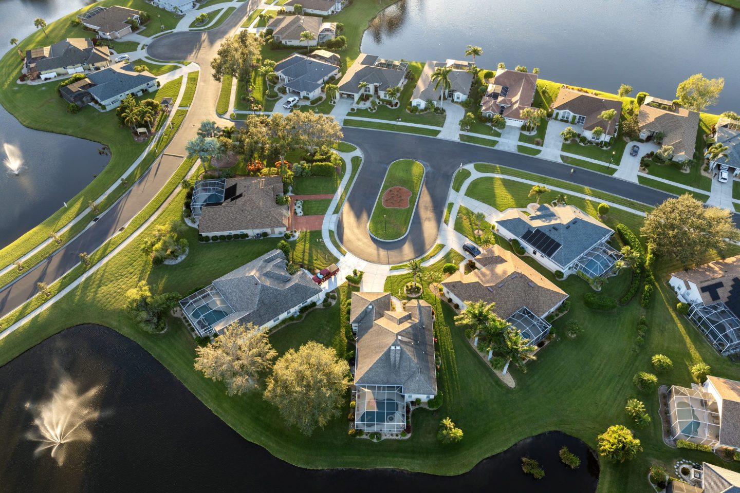 aerial Florida housing view