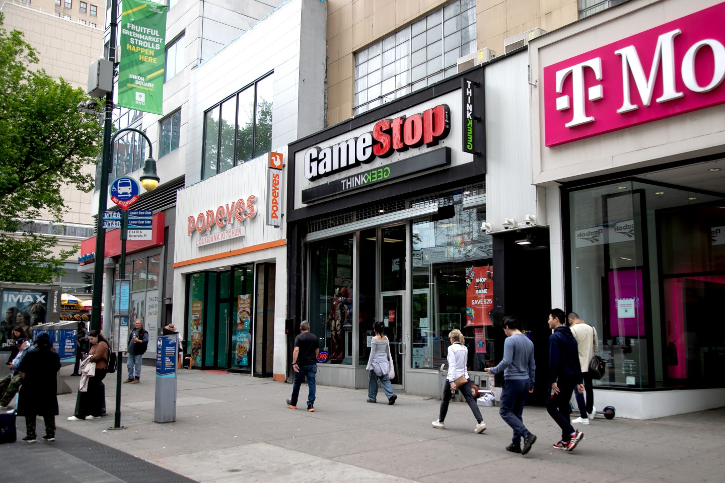 A GameStop store is seen in New York on May 14 during the short-lived revival of the retail frenzy.