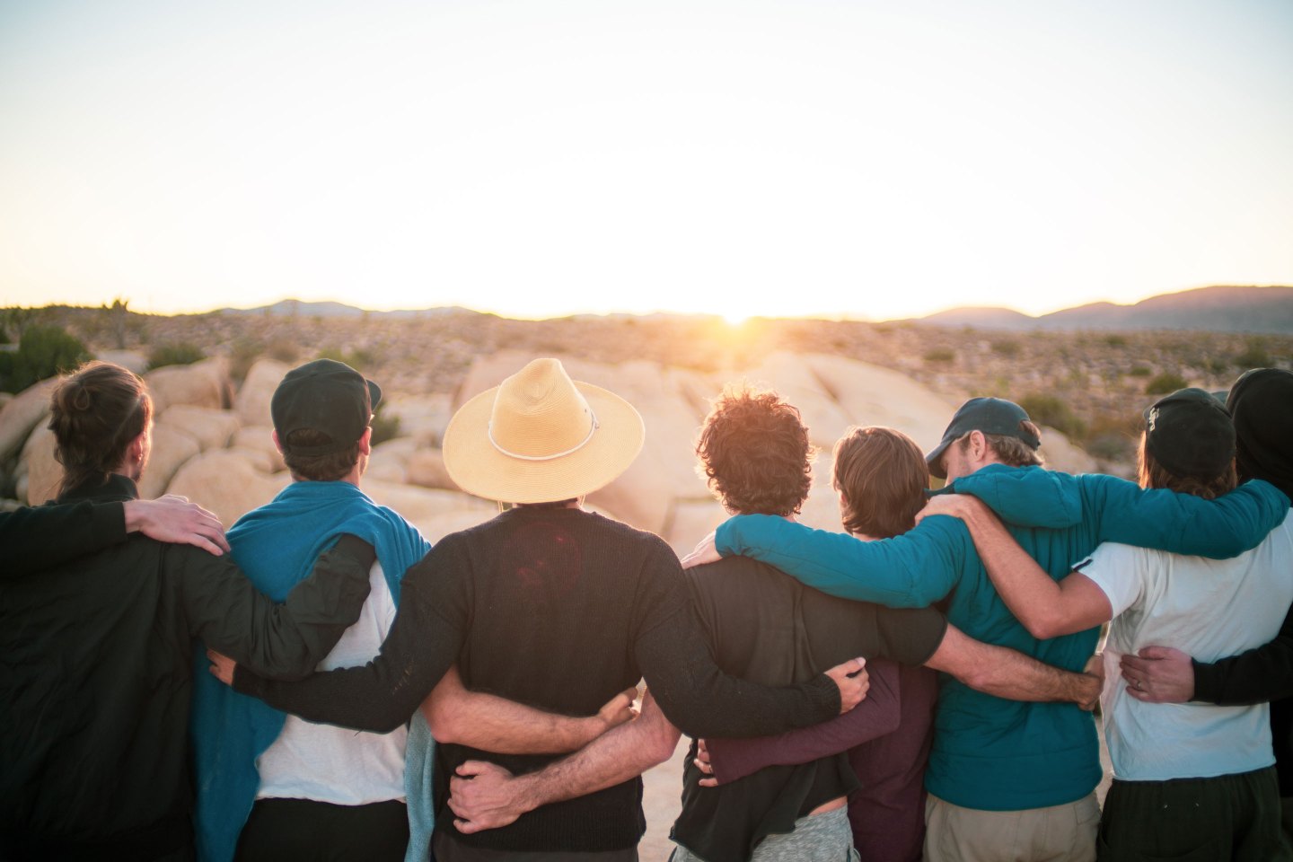 Amid the loneliness epidemic, men are craving connection. On the last sunset of an all men&#8217;s retreat in Joshua Tree, the group reflected on what it was like to build empathy.