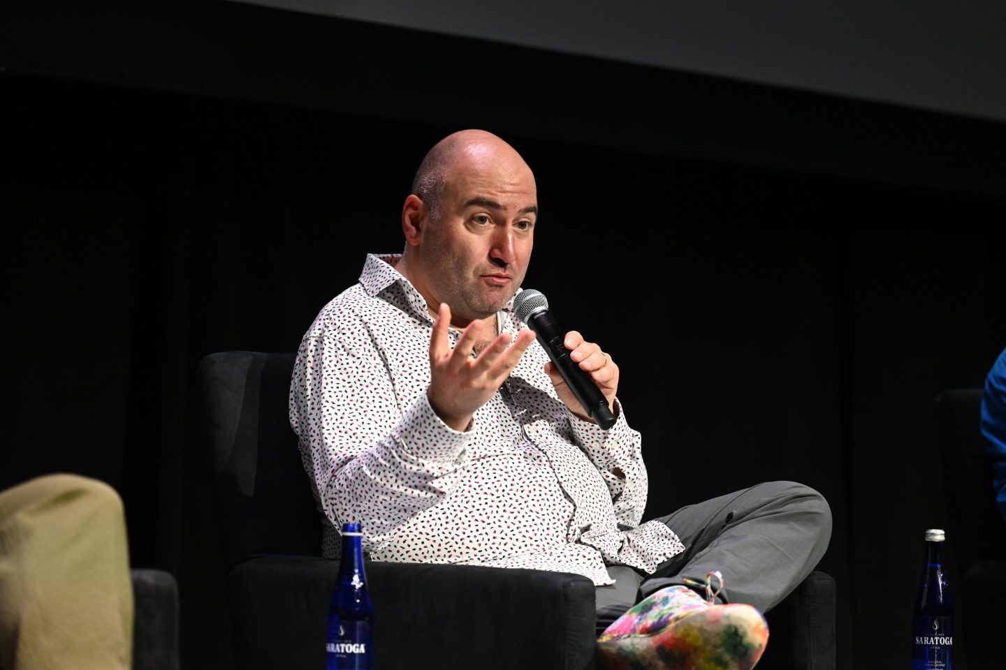 NEW YORK, NEW YORK &#8211; JUNE 14: George Arison speaks onstage during Tribeca X in partnership with Tubi, Brand Storytelling and OKX at Spring Studios on June 14, 2023 in New York City. (Photo by Dave Kotinsky/Getty Images for 2023 Tribeca Festival)