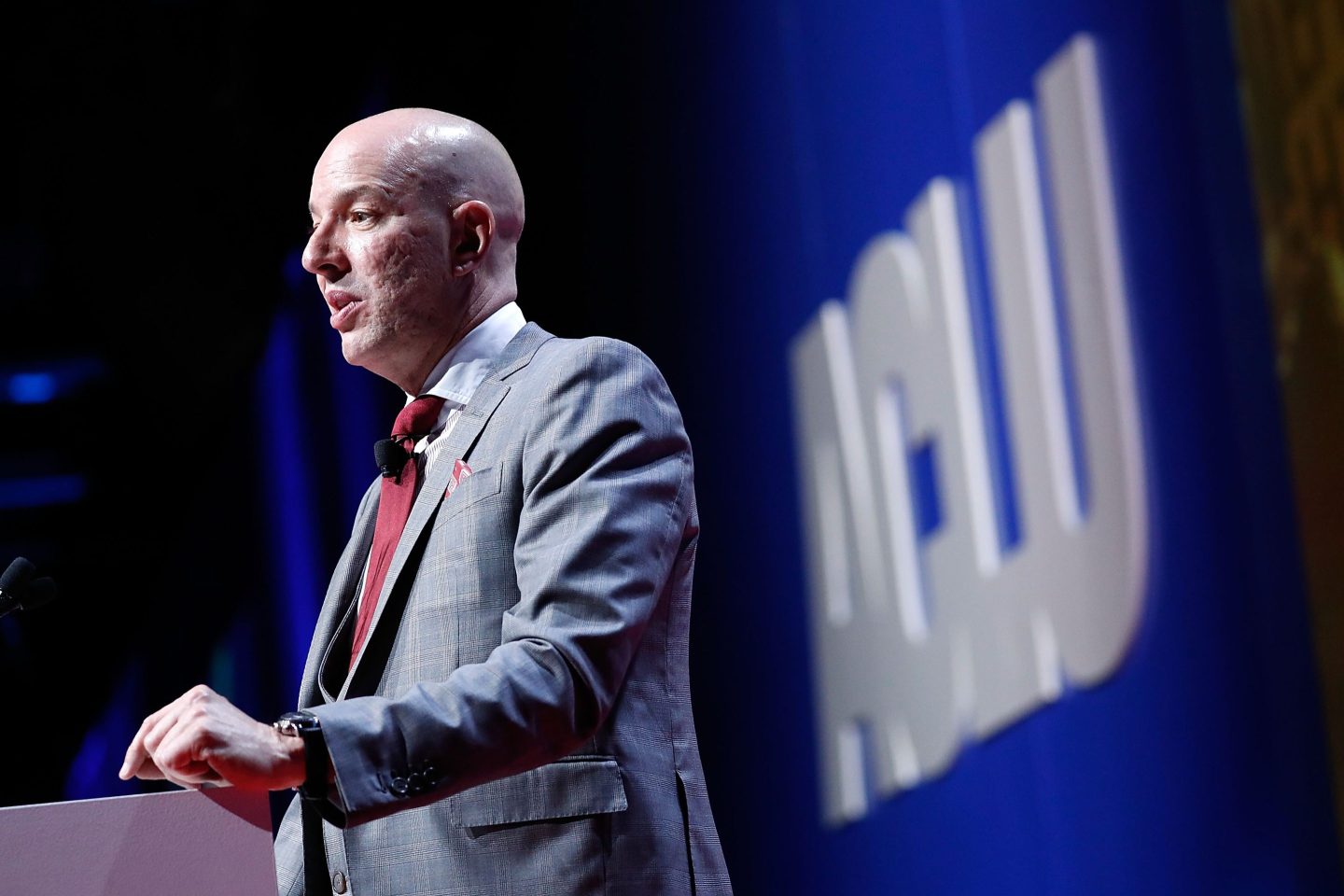 WASHINGTON, DC &#8211; JUNE 11:  ACLU&#8217;s Anthony D. Romero speaks at the 2018 ACLU National Conference at the Washington Convention Center on June 11, 2018 in Washington, DC.  (Photo by Paul Morigi/Getty Images)