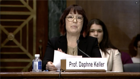 Daphne Keller testifies before the Senate Committee on the Judiciary (May 4, 2022)