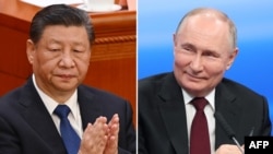 China's President Xi Jinping (L) and Russia's President Vladimir Putin (R) (file photo)