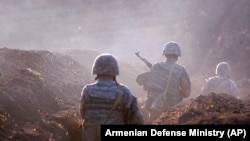 Armenia -- Armenian soldiers take their position on the front line in Tavush region, July 14, 2020