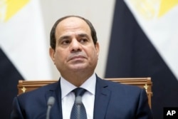 FILE - Egyptian President Abdel-Fattah el-Sissi.