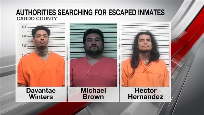Escaped Caddo Co. inmates put county on high alert, search underway