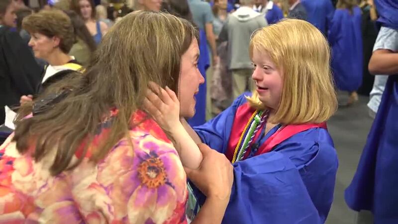 Jillian Ball made history as the first person with Down syndrome to deliver the commencement...