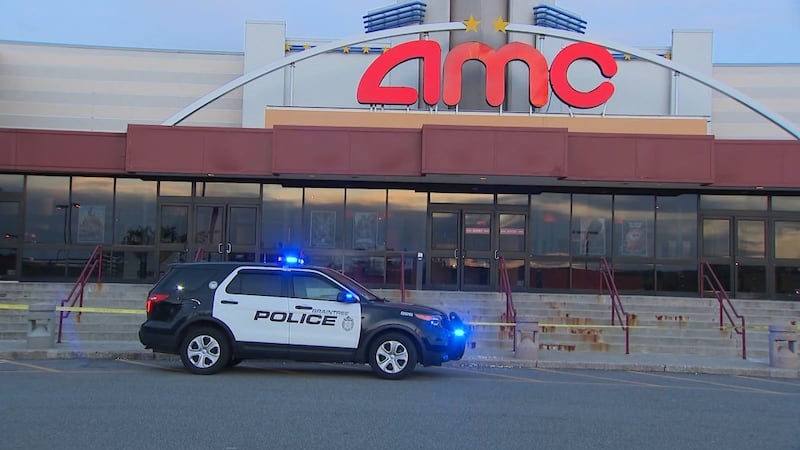 Police say the suspect entered a theater at an AMC multiplex without a ticket then suddenly...