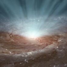 NASA artist depicting a supermassive black hole