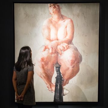 london, england october 01 editors note image contains nudity propped by jenny saville is displayed at the press preview for sothebys freize week exhibition of contemporary art at sothebys on october 1, 2018 in london, england the auction will take place on friday october 5 photo by samir husseingetty images for sothebys