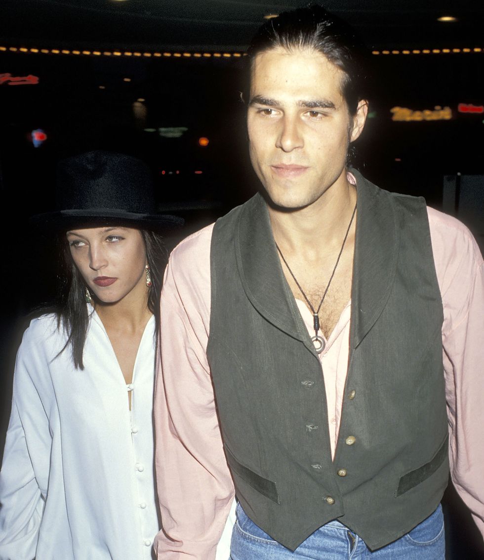 danny keough and lisa marie presley attending a movie premiere