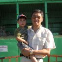 Фотография "Я с сыном Максаром в зоопарке"
