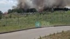😱 Пожар на свалке в Новоспасском продолжается