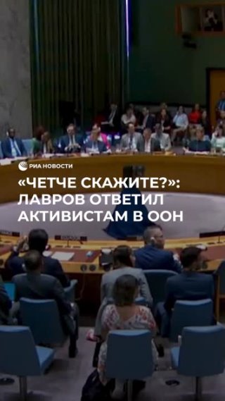 "Четче скажите": Лавров ответил активистам в ООН