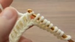 Очень простой тунисский узор вязания крючком