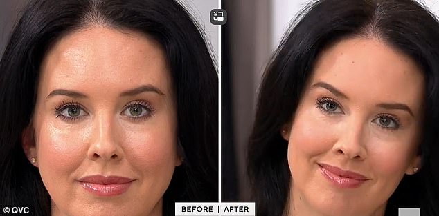 After using the setting powder, skin looks clearer and less oily and pores and wrinkles appear reduced