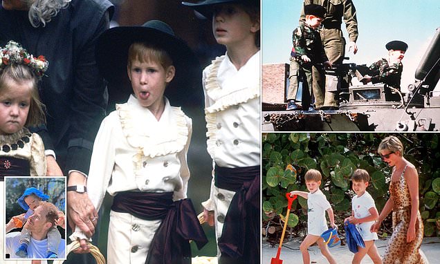 When Prince Harry was five! How the young royal was a pageboy at his uncle's wedding just