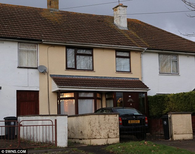 Household: The Bristol home of Jacintha Saldanha today following news of her death
