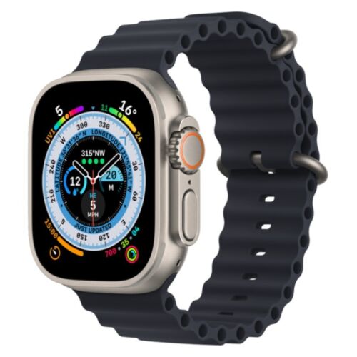 Apple Watch Ultra 49mm Titanium Case, GPS + LTE, Midnight Ocean Band - Excellent