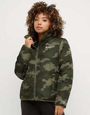 Champion Puffer Women's Jacket Lightweight Recycled Fill Camo Cargo Olive S-2XL