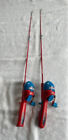 Lot of 2 Marvel The Amazing Spiderman Fishing Rod Pole & Reel-30.5 inches long