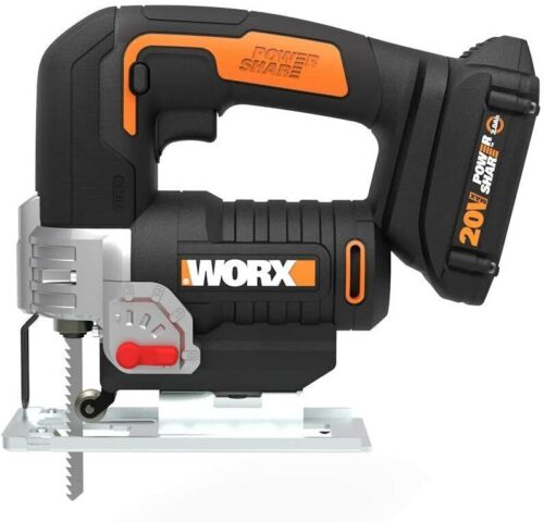 WORX WX543L 20V Powershare Cordless Jigsaw with Dual Switch & Handle