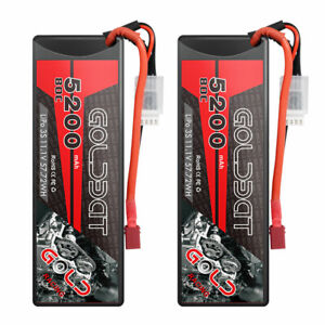 2x 5200mAh 80C 3S 11.1V Hardcase Lipo Battery with Deans Plug for RC Car Truck