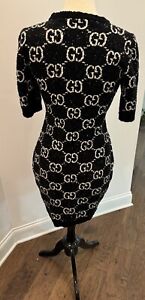 Gucci Women’s Black Tweed Knit Dress Size M