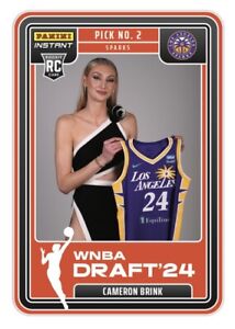 2024 Panini Instant Cameron Brink #2 Pick WNBA LA Sparks PreSale Avg35Dwait