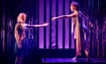 A dancing vision … left, Georgie Fellows as Sappho, and Eleanor Kane as Adore, in Sappho.