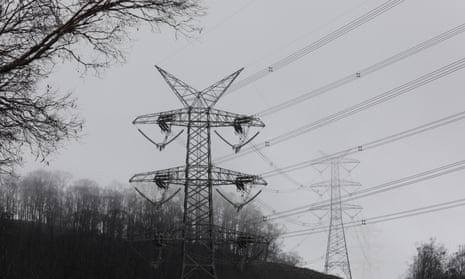 Stock photo of power lines
