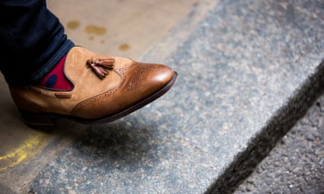 Brown shoes in the City of London