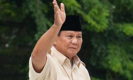 Prabowo Subianto waving.