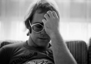 Elton John at home Windsor UK 1972