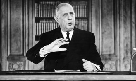Charles de Gaulle giving a TV address on New Year’s Eve in 1962