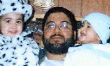 Shaker Aamer with two of his children, son Michael and daughter Johninh, in an undated photograph