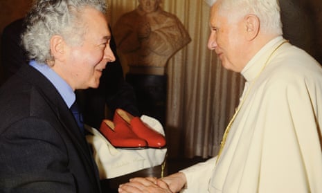 When Pope Benedict XVI stepped down he had to hand back his distinctive red papal shoes. They, and many other shoes worn by different popes over the years, are the work of Italian shoemaker Adriano Stefanelli (left).