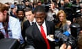 Dwain Chambers leaves the high court. Photograph: Ben Stansall/AFP/Getty Images