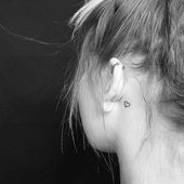 Behind ear tattoos
