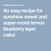 Blueberry lemon cake recipe