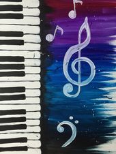 Music painting canvas